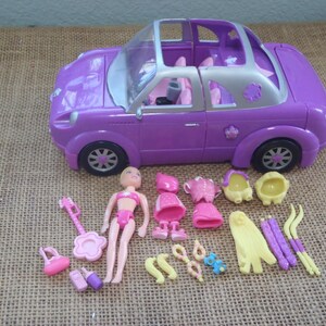 Vintage Polly Pocket 2003 Rock Pop Purple Limousine Limo Set F