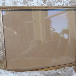 Vintage Etched Ornate Gold Metal Picture Shabby Picture Frame 8 X 10
