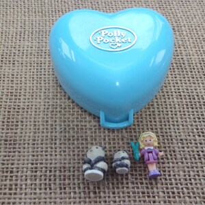 Vintage Bluebird Polly Pocket 1993 Pretty Pandas Compact - Complete