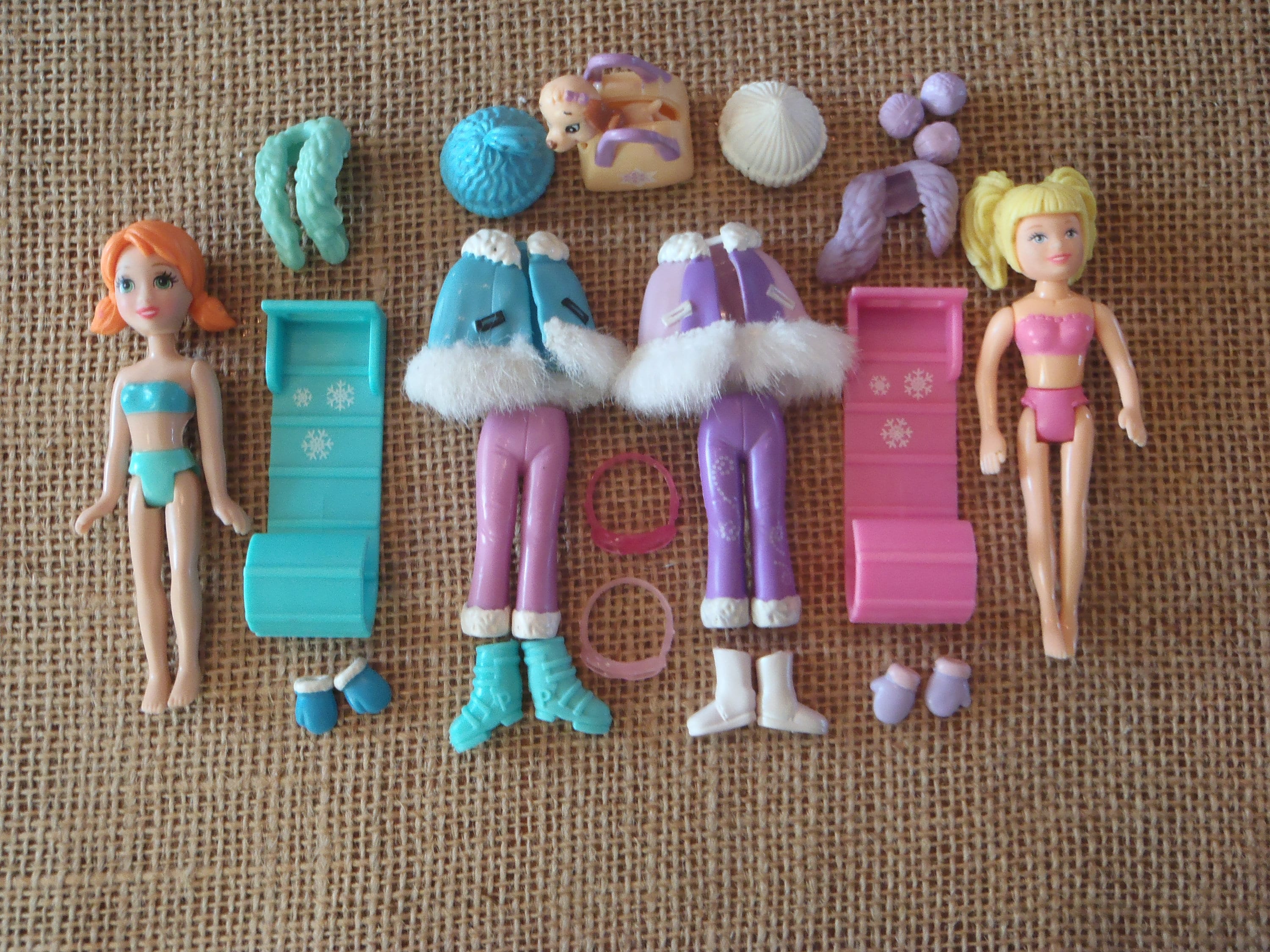 Vintage Polly Pocket Dog House Pet Set Doll Lot B 