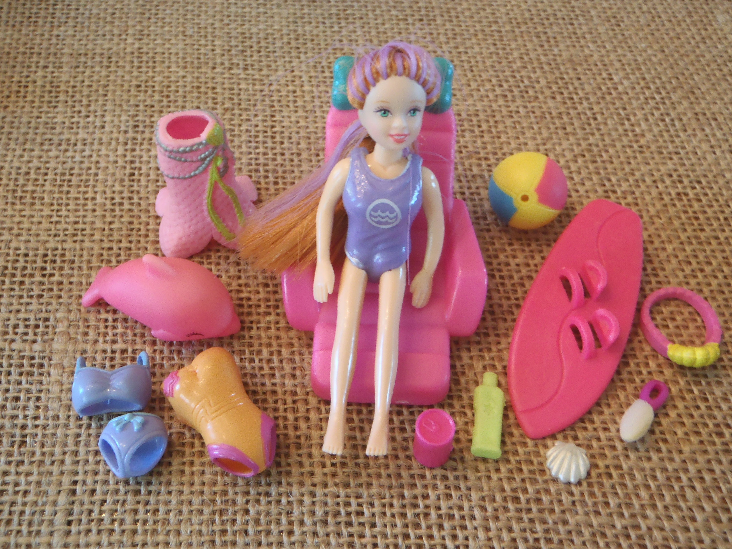 Vintage Polly Pocket Summer Swimming Pool Fun Color Changing Hair