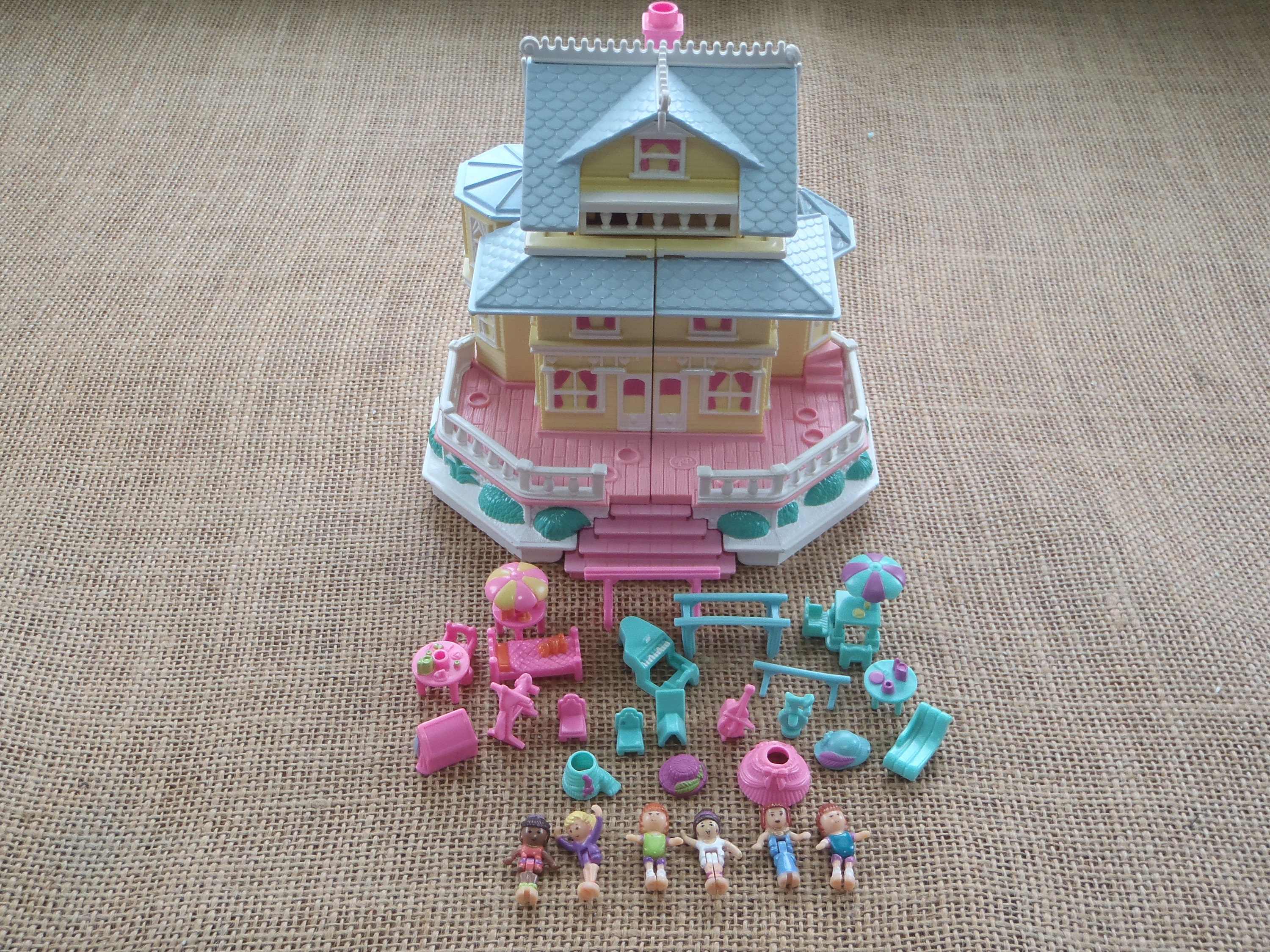 Boite Polly Pocket BLUEBIRD Clubhouse maison 3 personnage 1995 17 c