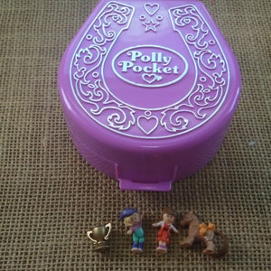 Vintage Bluebird Polly Pocket 1994 Pony Ridin Show Riding Compact - Complete