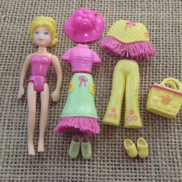 Vintage Polly Pocket Fringe Fashion Doll Lot A75