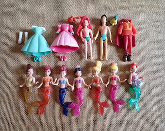 Conjunto de ropa para muñecas Polly Pocket Disney Princess Ariel La Sirenita (7 hermanas) R41