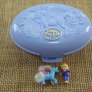 Vintage Bluebird Mattel Polly Pocket 100% Complet Licorne Prairie
