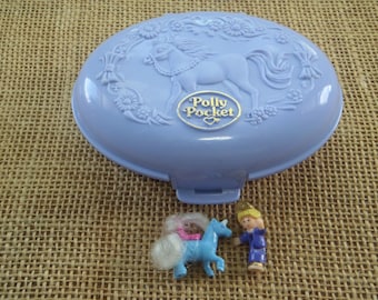 Vintage Bluebird Polly Pocket 1995 Unicorn Meadow Compact