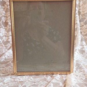 Vintage Etched Ornate Gold Metal Picture Shabby Picture Frame 8 X 10