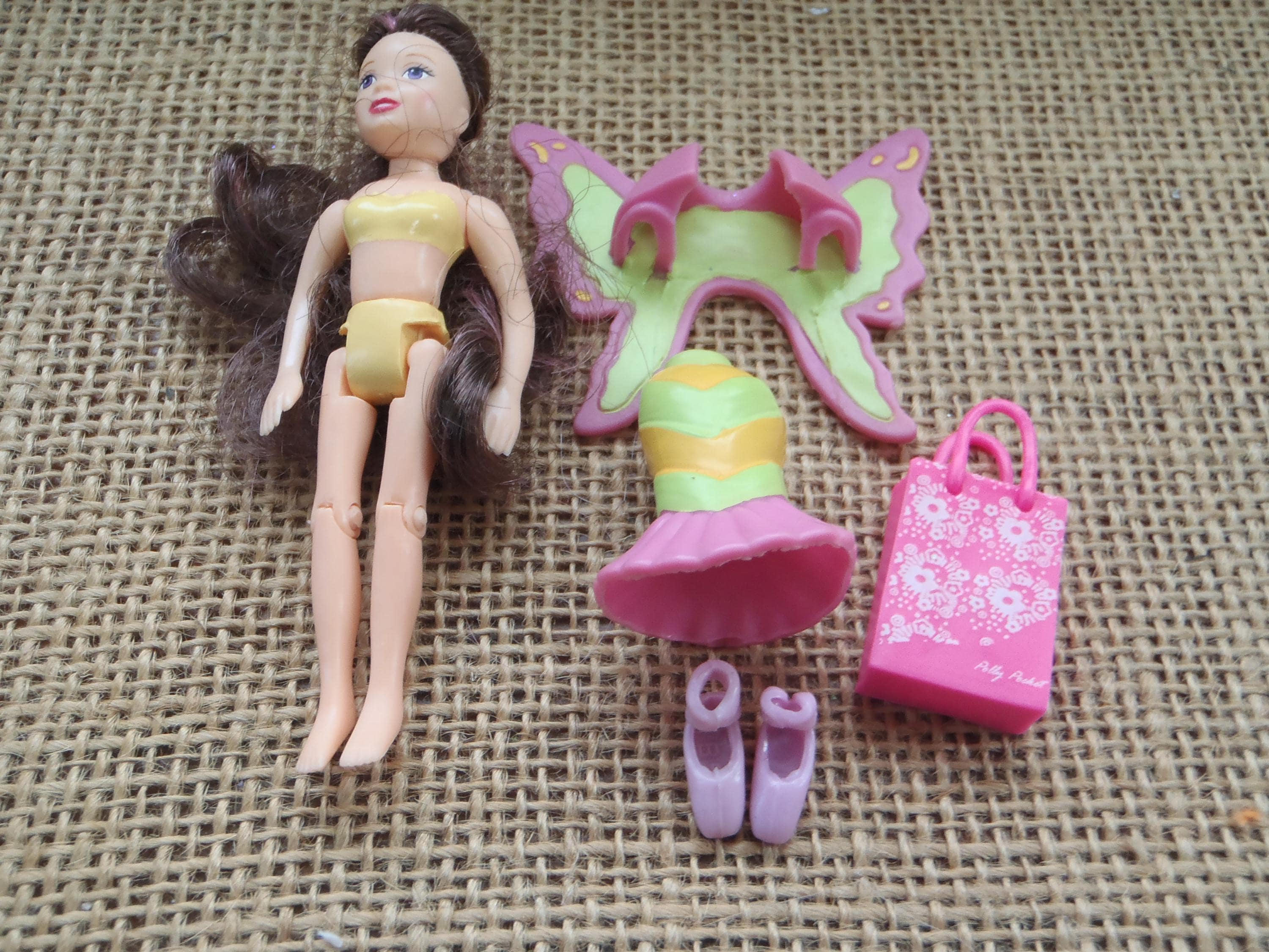 Vintage Polly Pocket Jointed Legs Articulated Doll Gymnast Dancer