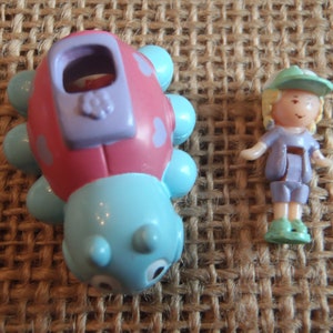 Vintage Bluebird Polly Pocket 1992 Pencil Topper Ladybird Ladybug Pen Pal - Complete