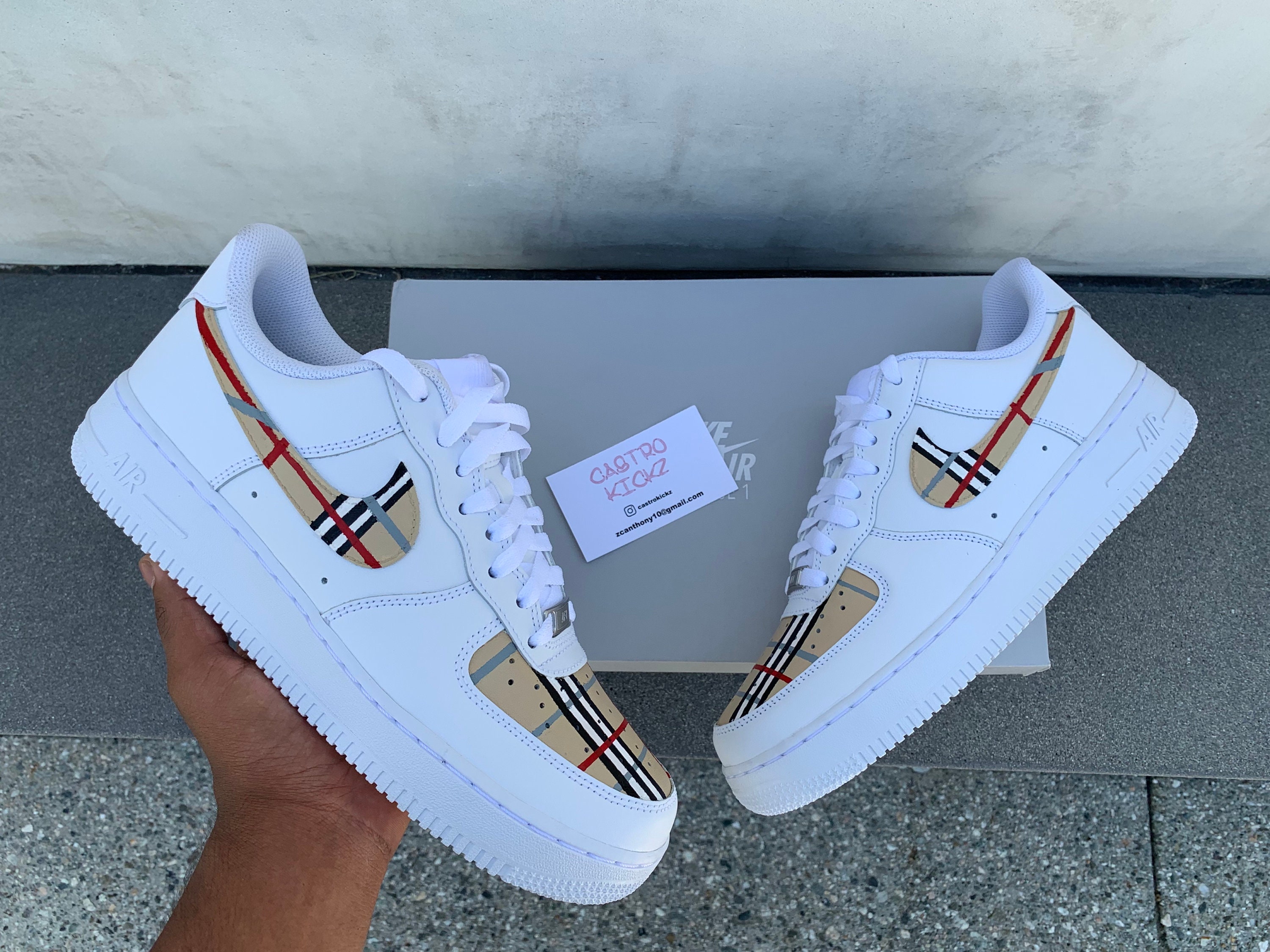 Burberry Custom Air Force 1 | Etsy