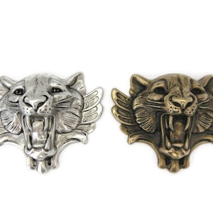 Brass Vintage Design Roaring Tiger&#39;s Head , Made in the USA