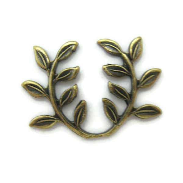 Brass Vintage Design Laurel Wreath , Made in the USA