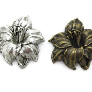 Brass Vintage Design Tiger Lily , Made in the USA