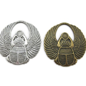 Brass Vintage Design Large Egyptian Winged Scarab , Made in the USA