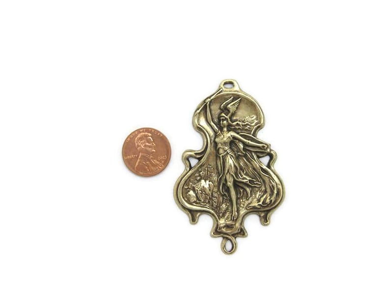 Brass Goddess Athena Plaque , Made in the USA image 5