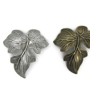 Brass Vintage Design Stylized Leaf Design , Made in the USA