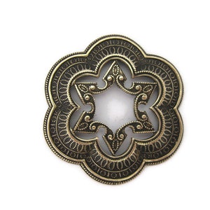 Brass Moroccan Star Stampings , Made in the USA
