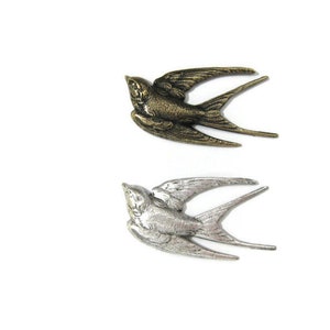 Brass Vintage Design Large Diving Swallow , Made in the USA