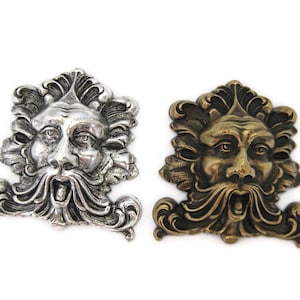 Brass Vintage Design Large Greenman , Made in the USA