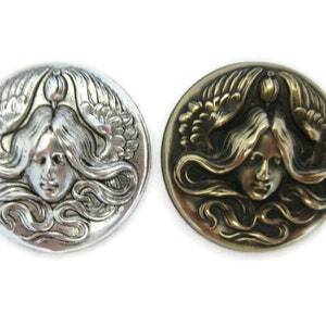 Messing Vintage Design Jugendstil Engel, Made in den USA
