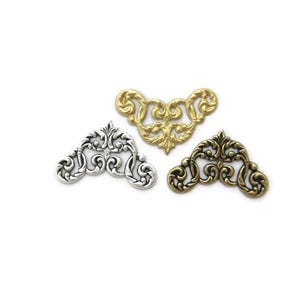 Brass Vintage Design Filigree Corner , Made in the USA