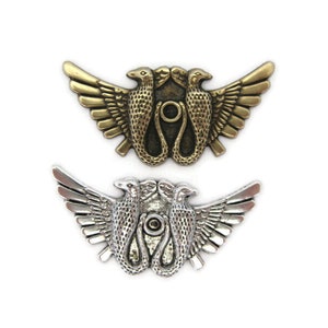 Brass Vintage Design Egyptian Winged Serpents Finding (2 pieces) , Made in the USA