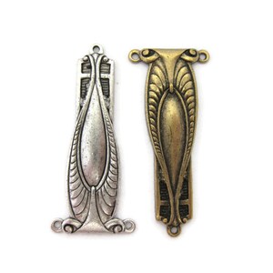 Brass Vintage Design Art Nouveau Connector , Made in the USA