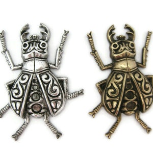 Brass Decorative Beetle Stamping , Made in the USA