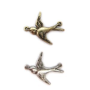 Brass Vintage Design 2 Ring Sparrow Connector (2 pieces) , Made in the USA