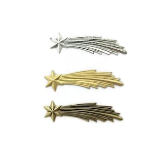 Brass Vintage Design Shooting Star Motif , Made in the USA