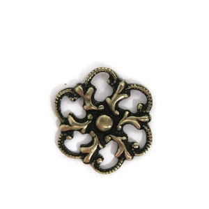 Brass Floral Filigree , Made in the USA