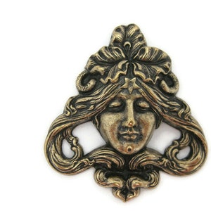 Brass Vintage Design Medium Star Goddess , Made in the USA