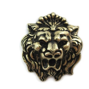 Brass Vintage Design Lion&#39;s Head , Made in the USA