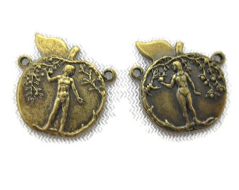 Adam Eve And Apple Etsy