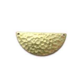 Brass Vintage Design 25 mm Hammered Half Moon (2 pieces) , Made in the USA
