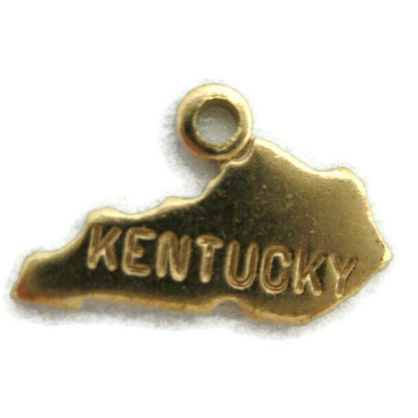 Brass Small Kentucky Charm (4 pieces) , Made in the USA