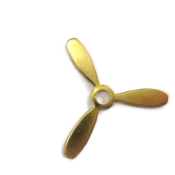 Brass Vintage Design Propeller Only Finding (6 pieces) , Made in the USA