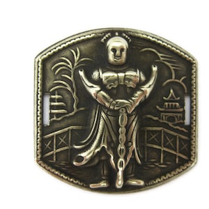 Brass Vintage Design Decorative Ninja Plaque Stamping , Made in the USA