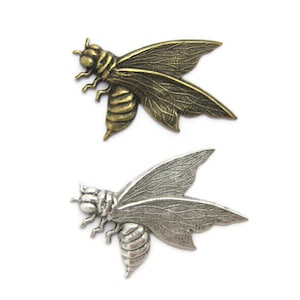 Brass Vintage Design Large Flying Wasp (2 pieces) , Made in the USA