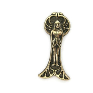 Brass Vintage Design Egyptian Queen Stamping (2 pieces) , Made in the USA