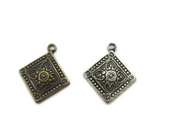 Brass Moroccan Square Drop (2 pieces) , Made in the USA