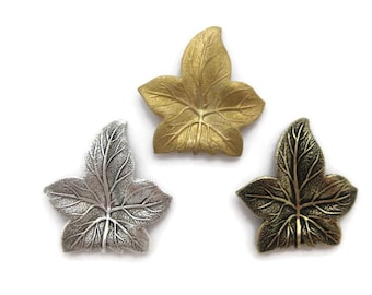 Brass Vintage Design Ivy Leaf , Made in the USA