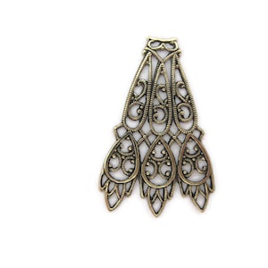 Brass Vintage Design European Filigree Fan