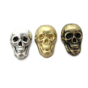 Brass Vintage Design Small Skull (4 pieces) , Made in the USA