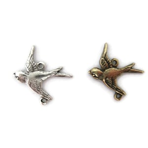 Brass Vintage Design 2 Ring Sparrow Connector (2 pieces) , Made in the USA
