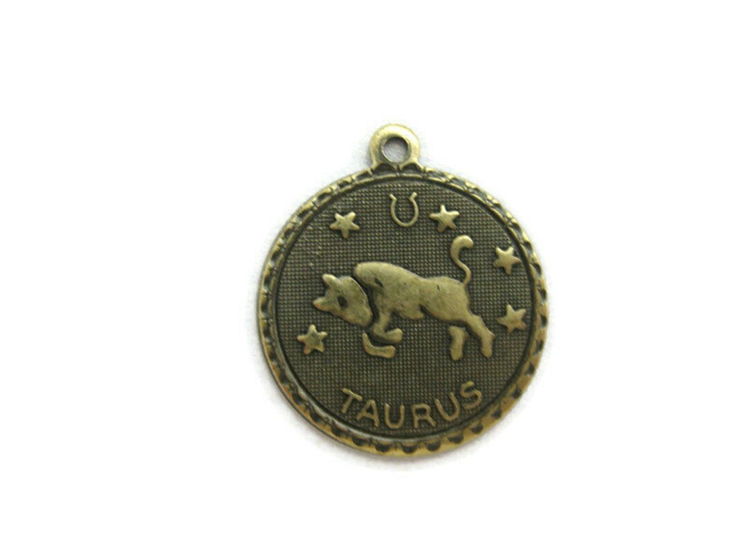 Taurus Charm Brass Taurus Charm (2 Pieces) , Made in the USA - Etsy