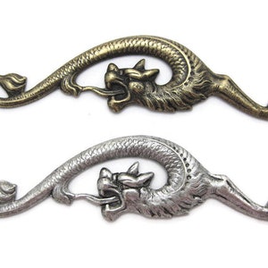 Brass Vintage Design Left Facing Sea Dragon , Made in the USA