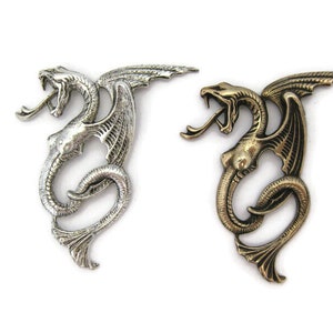 Brass Vintage Design Left Facing Lilith Serpent , Made in the USA