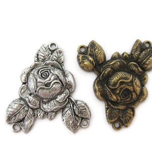 Brass Vintage Design 3 Ring Rose Connector , Made in the USA